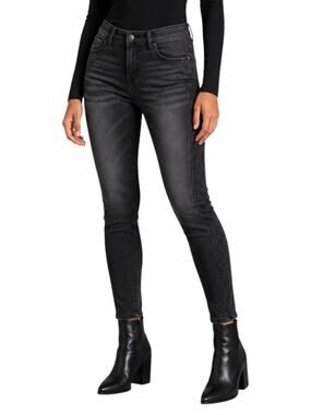 D-ID Revolve Quilted Side Striped Skinny Jeans Black Wash Size 31